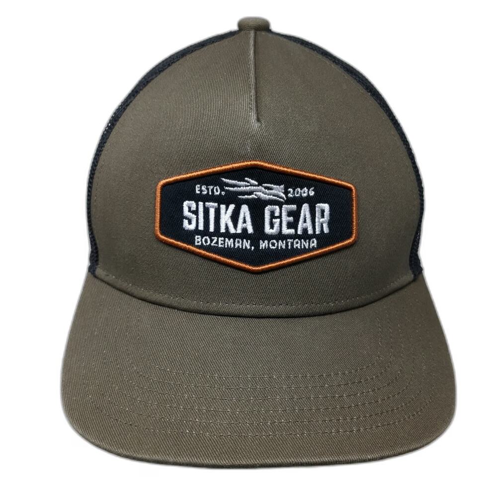 Sitka Gear Trucker Hat Brown One Size Mesh Snapback Bozeman Montana Patch